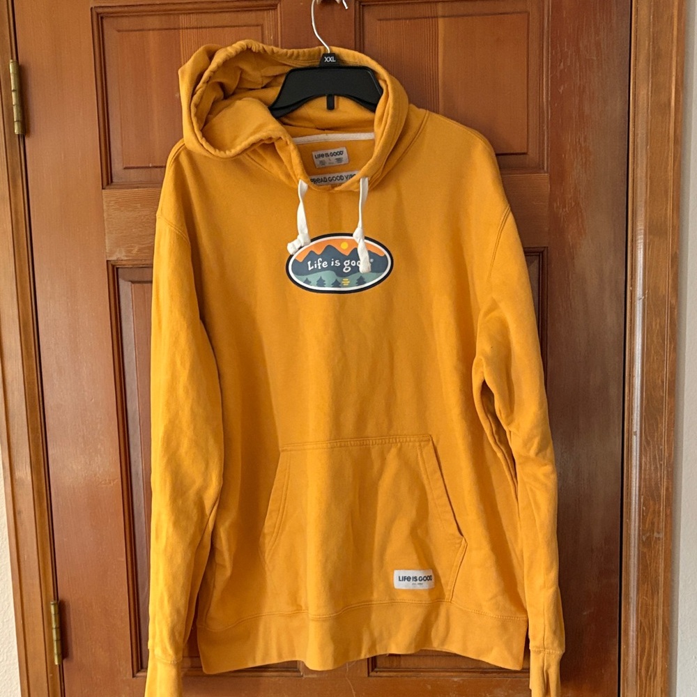 Life Is Good Men's Mustard Hoodie